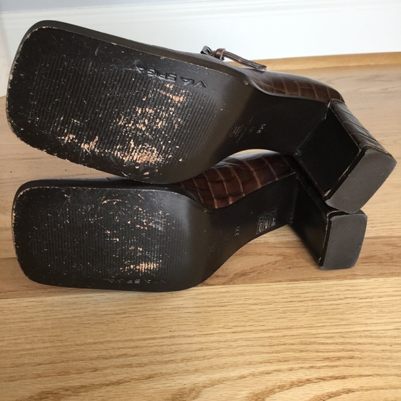 Via Spiga 90s vintage square toe croc Mary Jane’s - Picture 8 of 14